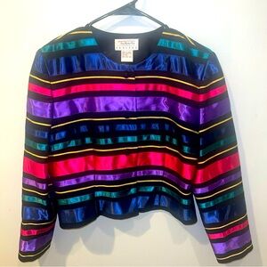 Talbots Multicolor Striped Blazer